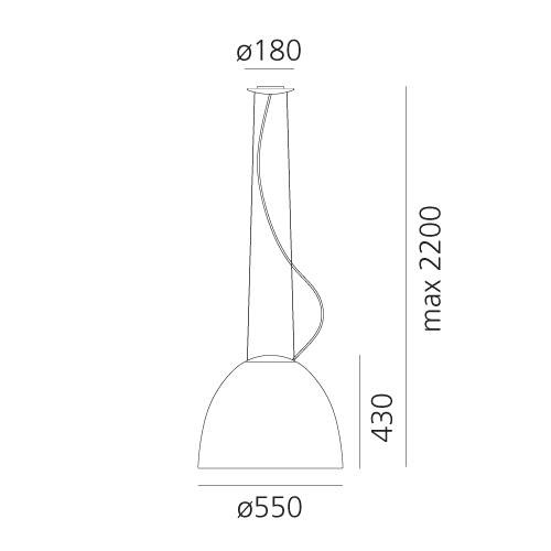 Artemide :: Lampa wisząca Nur Gloss biała śr. 55 cm