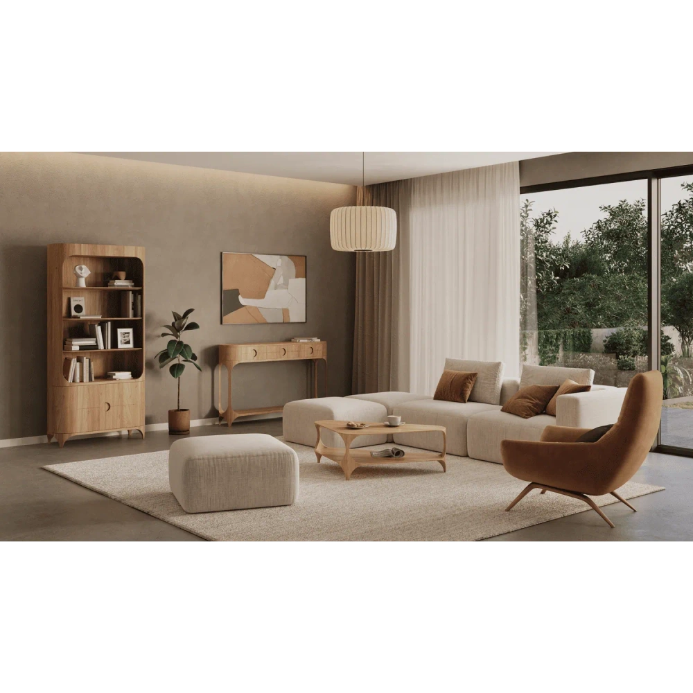 TABLE4U ::  Drewniany regał Antonio 90x40x185  - natural oak