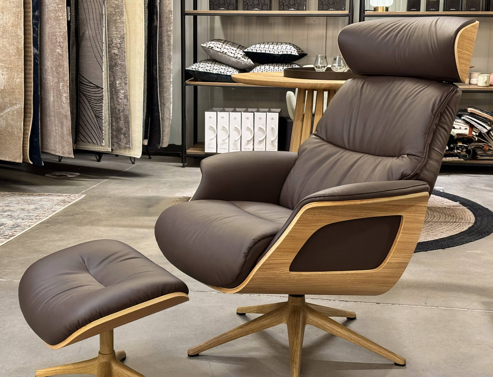 Flexlux :: Fotel tapicerowany Clement High Relax z podnóżkiem