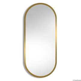 GieraDesign :: Wall mirror Ambient oval frame with gold 40x105 cm