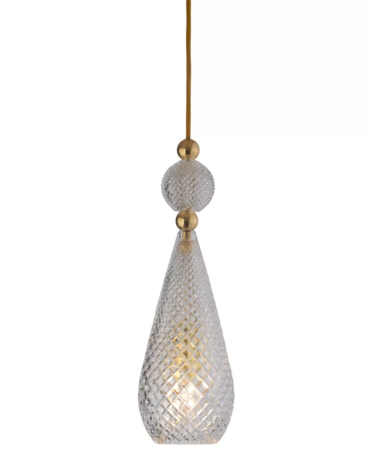 EBB & FLOW :: Smykke Hanging Lamp ?12.5cm crystal/gold