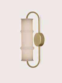 Aromas :: Canna white and gold wall lamp, height 41 cm