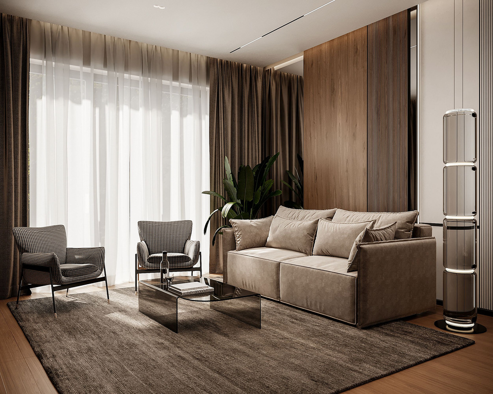 Nordic Line :: Fabien upholstered sofa with sleeping function, width 218 cm, light beige