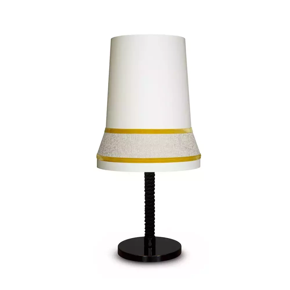 Contardi :: Lampa stołowa Audrey Ta Large wys. 70 cm czarno-biało-żółta