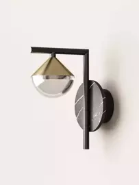 Aromas :: Wandlampe aus Metall Nino Höhe 23,2 cm schwarz