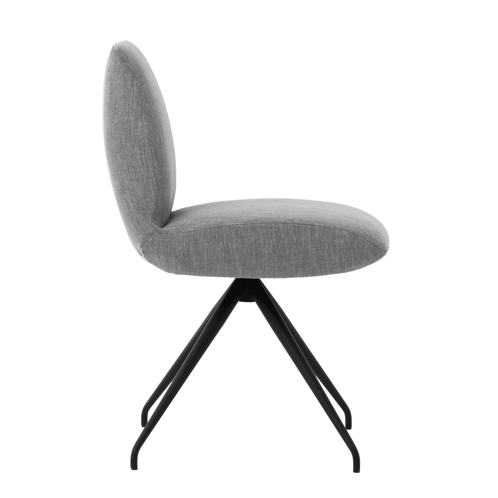 Mobitec :: Mood 100 upholstered chair, gray, width 45 cm, metal legs