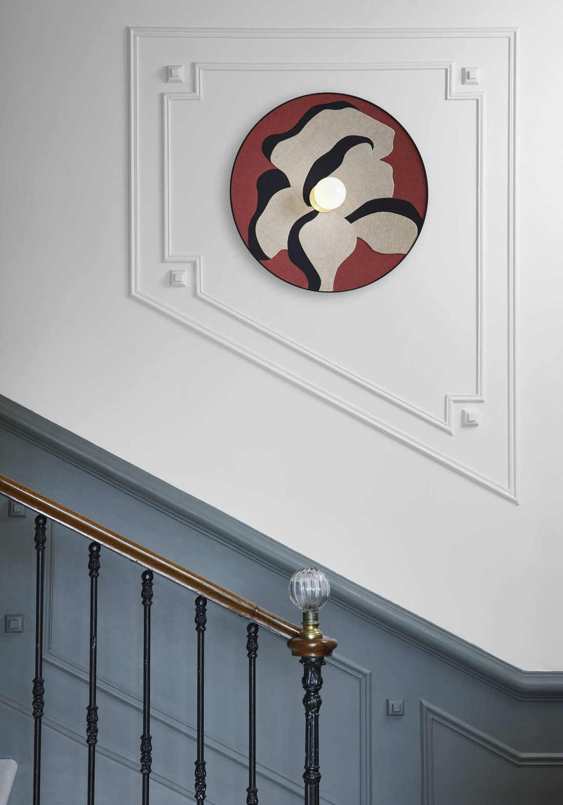 Market Set :: Sonia Laudet D60 wall lamp/sconce, diameter 60 cm, burgundy-beige