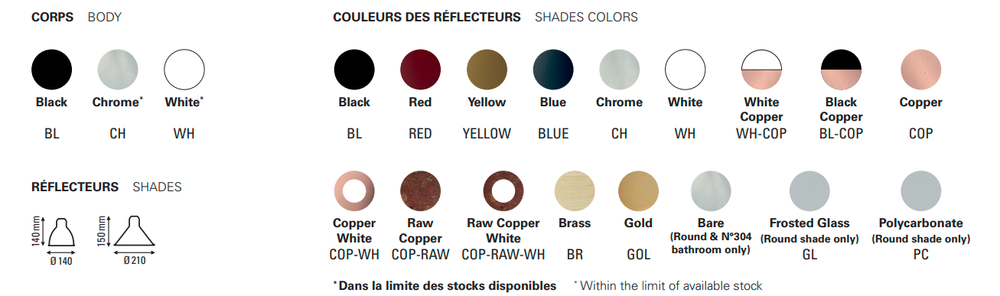 DCW:: Lampe Gras N°205 Schreibtischlampe schwarz und kupfer