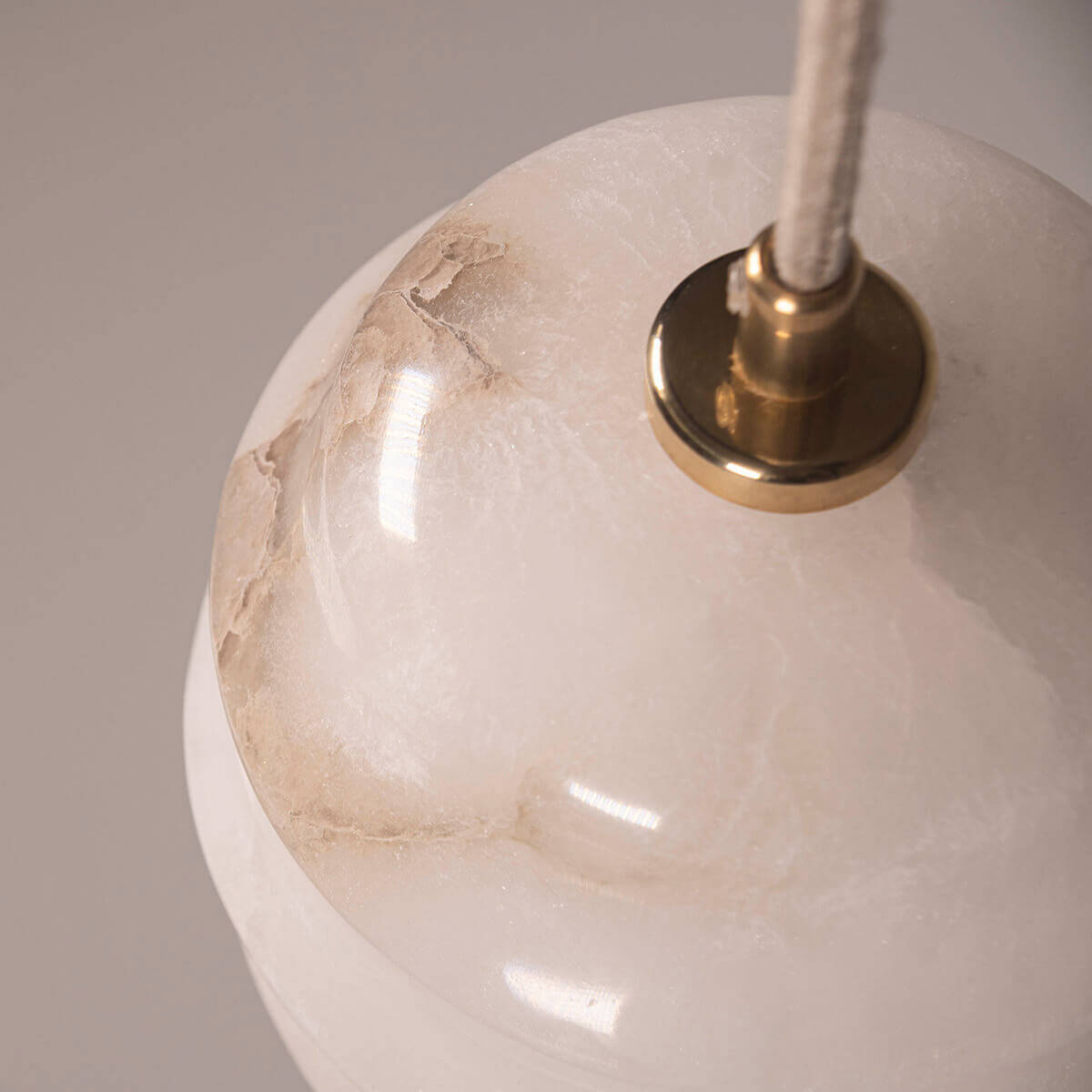 Embassy Interiors :: Kalliope Alabaster Brass Triadic Constellation Pendant Lamp/Chandelier