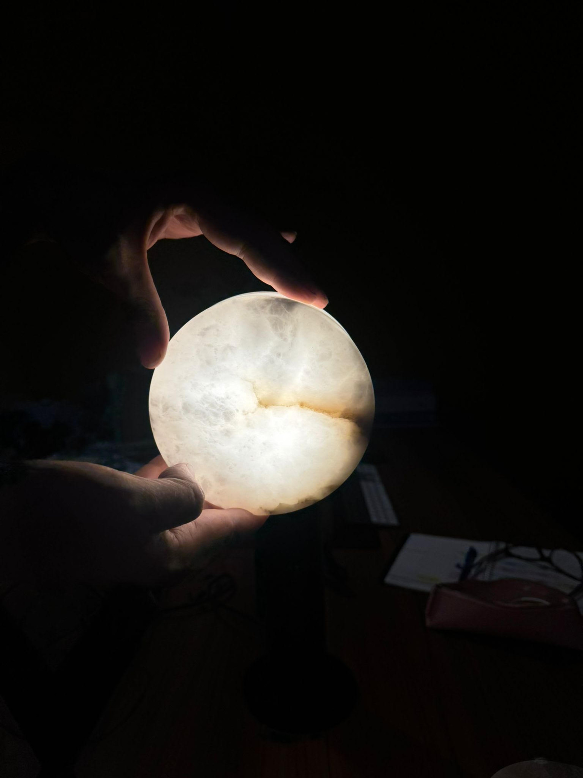 Robin :: Lampa sufitowa / ścienna Rock śr. 14 cm alabastrowa IP20 3000K