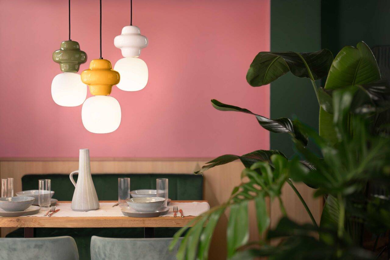 Ferroluce :: Copacabana pendant lamp, diameter 17 cm, cream ceramic