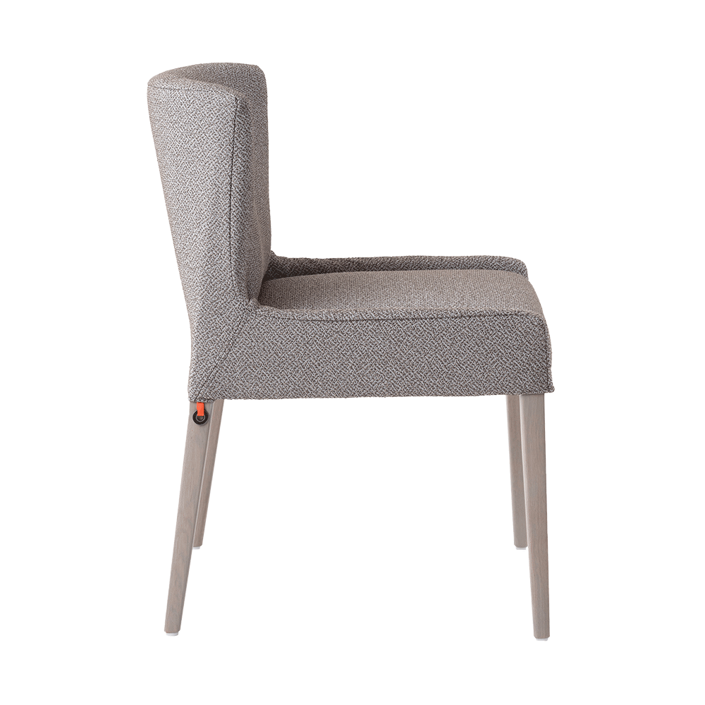 Mobitec :: Margaux C01 upholstered chair, gray, width 54 cm, wooden legs
