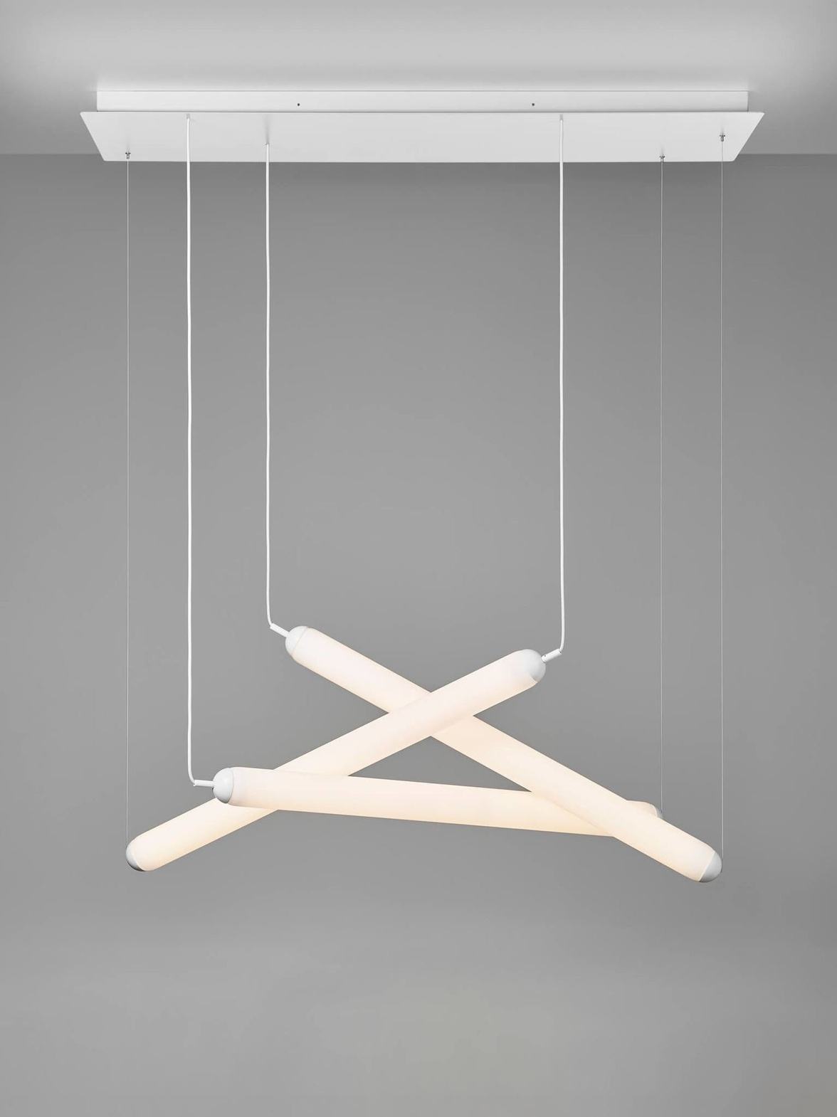 Brokis :: Hängelampe aus Glas Puro Eclectic Triplex Large weiß