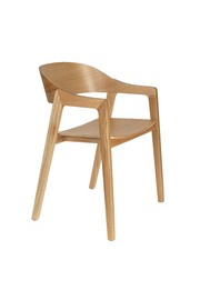 Dutchbone :: Westlake chair, 52 cm wide, wooden, with armrests