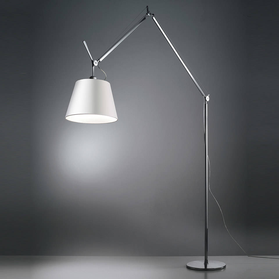 Artemide :: Floor lamp Tolomeo Mega dimmable silver dia 36 cm