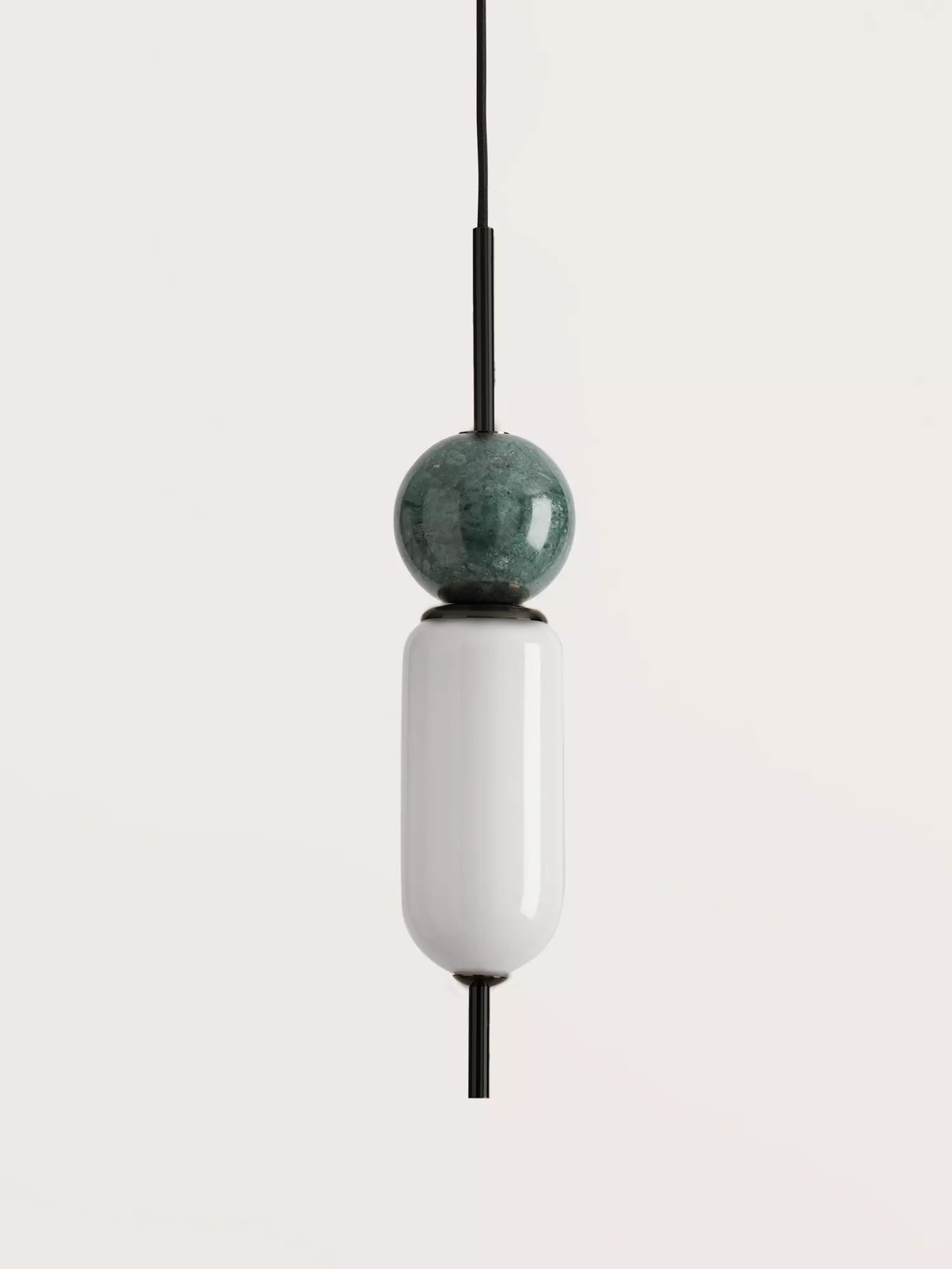 Aromen :: Anet Lampe schwarz mit grünem Marmor