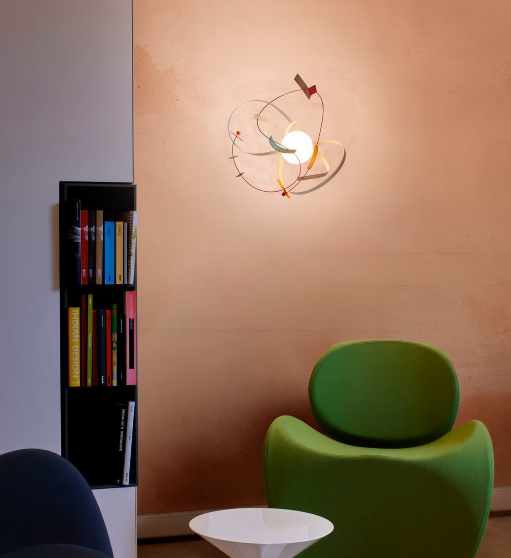 LZF :: Candela Wall AM12 wooden wall lamp, width 44 cm, multicolor