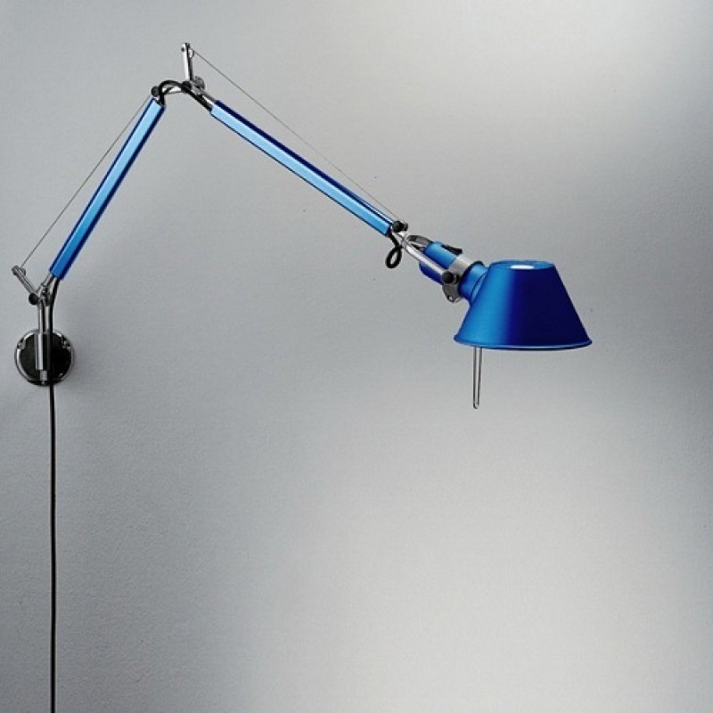 Artemide :: Wandlampe aus Aluminium Tolomeo Micro Breite 49 cm blau