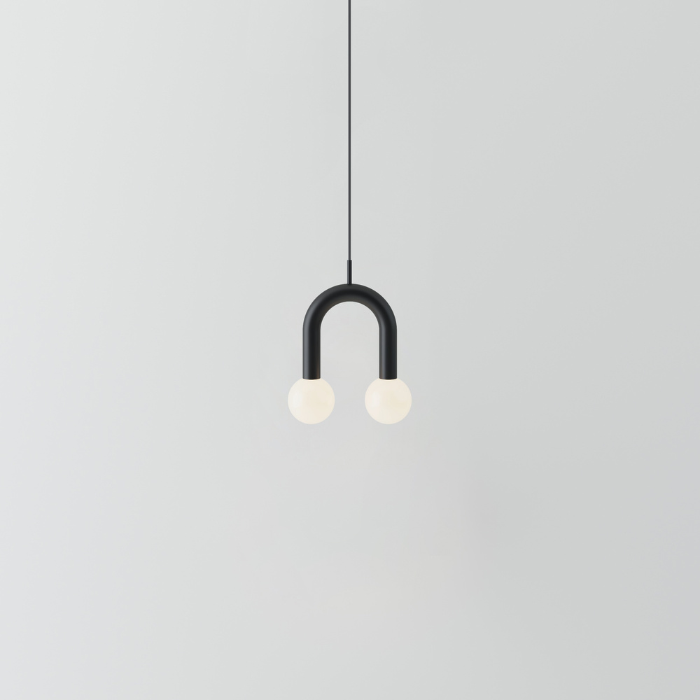 Robin :: Lampa wisząca Rigoberta Super Curved szer. 26 cm czarna 