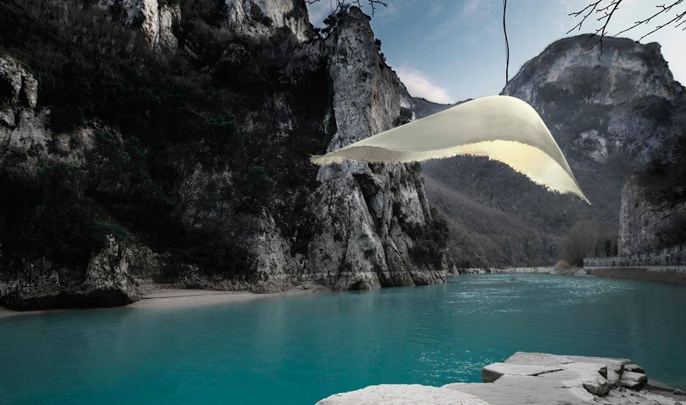 Karman :: Moby Dick Outdoor-Pendelleuchte, Breite 82 cm, weiß