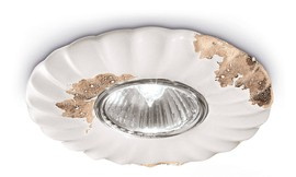 Ferroluce :: Lampa wpuszczana Vintage biała śr. 12 cm