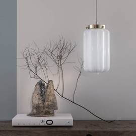 Embassy Interiors :: Hängelampe aus Glas Deco Opal Durchmesser 14,5 cm weiß