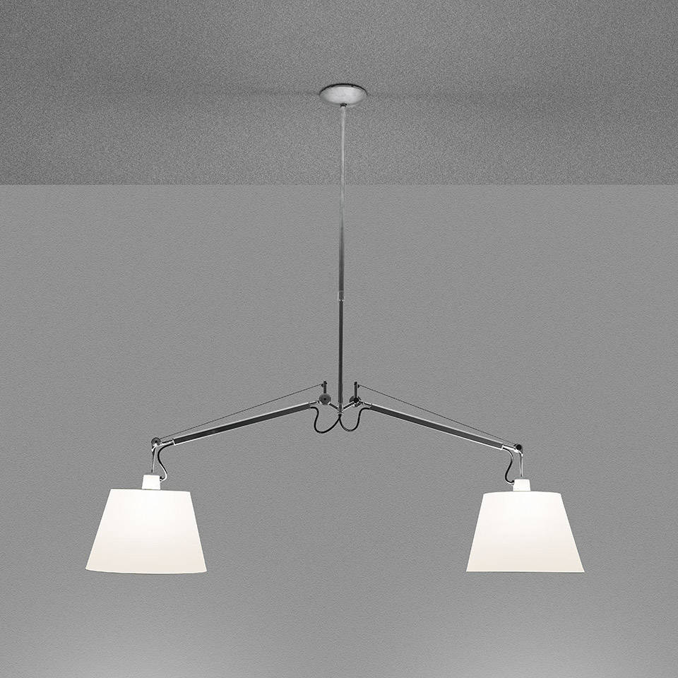 Artemide :: Hanging Lamp Tolomeo Basculante silver / white 148 cm