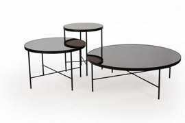 NORDIFRA :: Coffee table Tre black dia. 43 cm