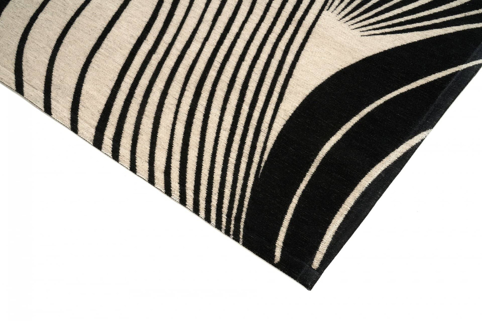 Carpet Decor :: Vento beige und schwarzer pflegeleichter Teppich