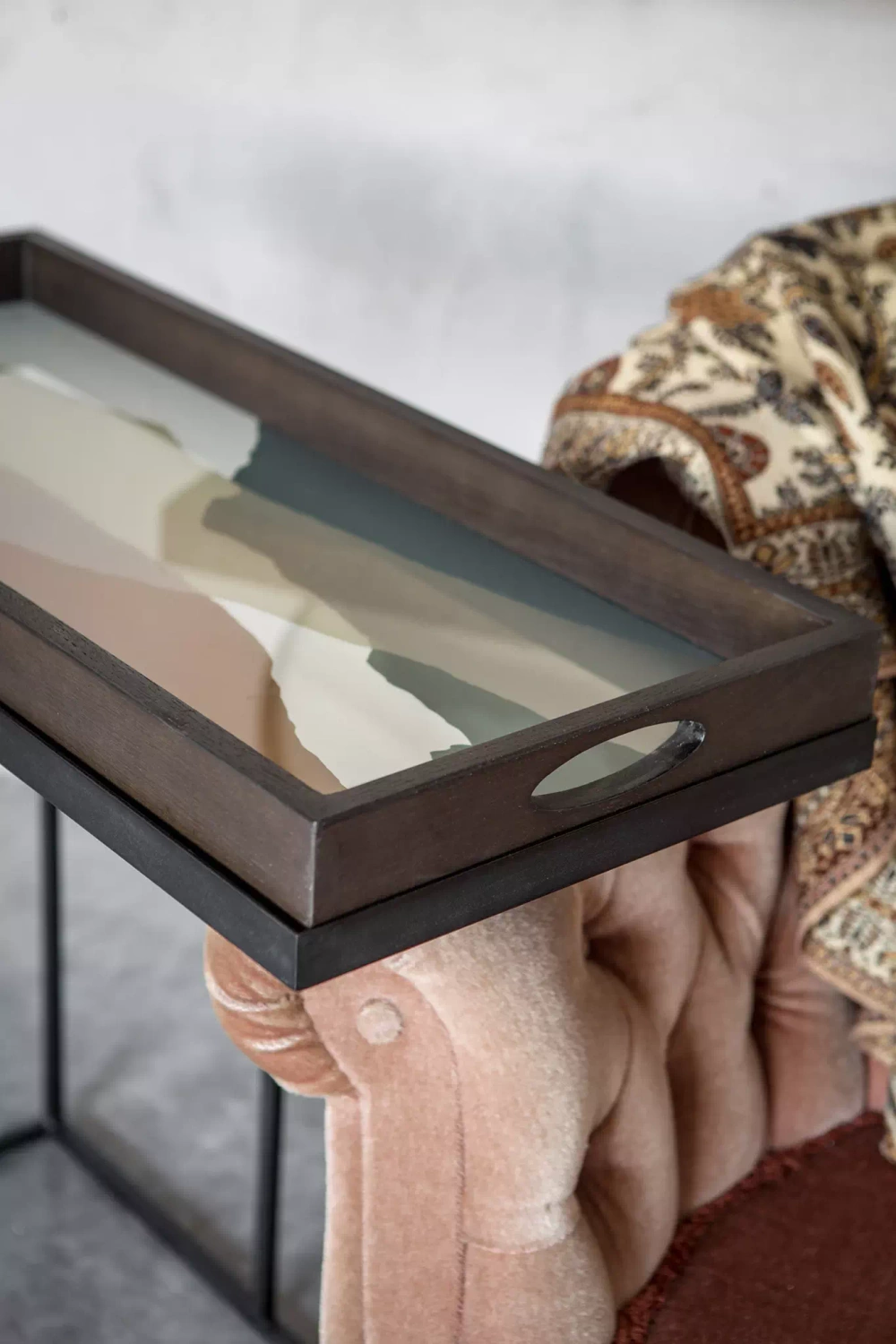 Ethnicraft :: Tablett aus Holz Slate Wabi Größe M multi gelöscht