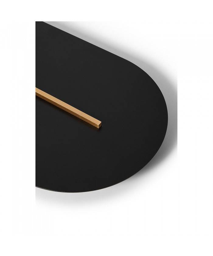 Ummo :: Rokke black wall lamp with brass detail, height 56.6 cm