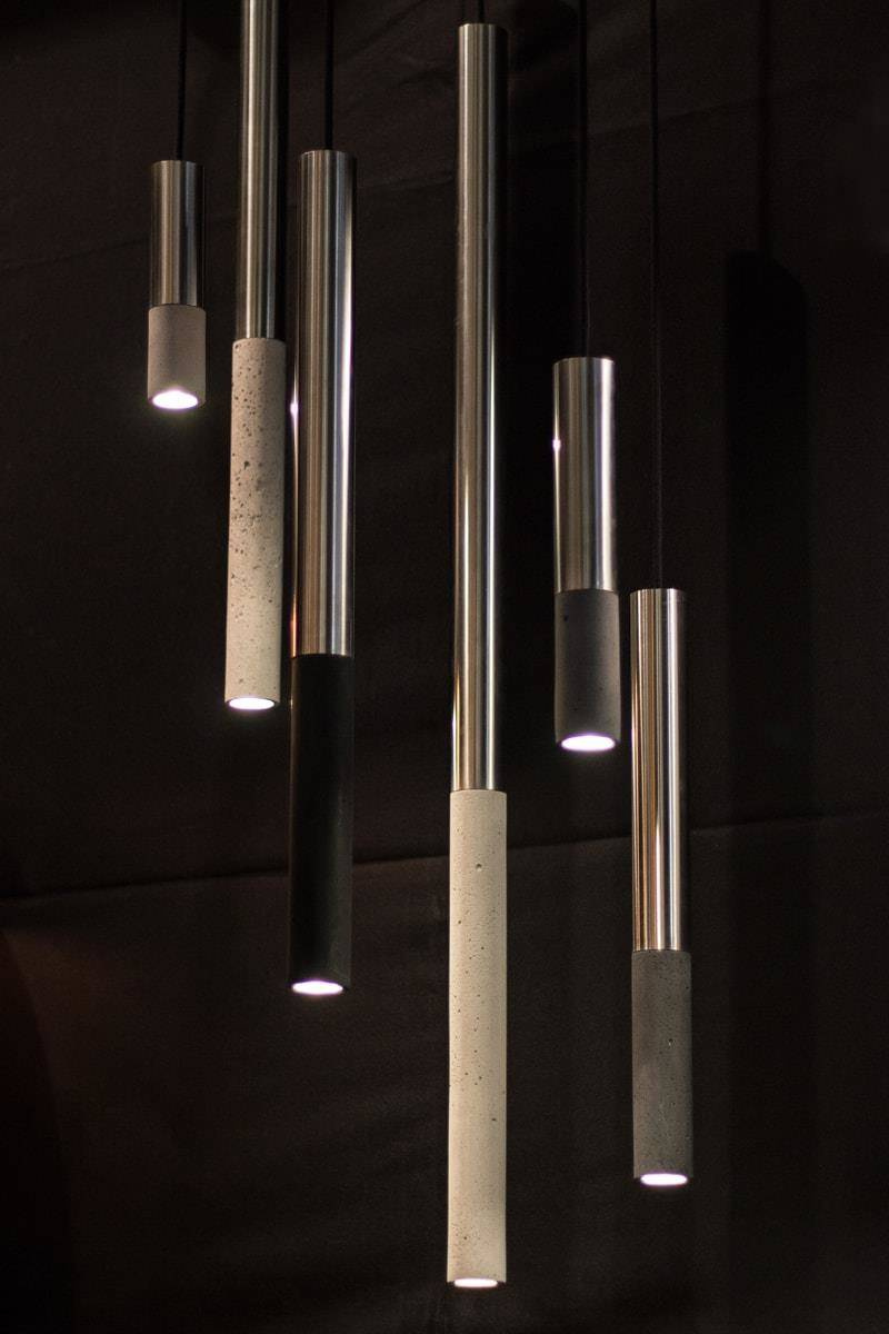 LOFTLIGHT :: Lampa wisząca Kalla Inox szara wys. 97 cm