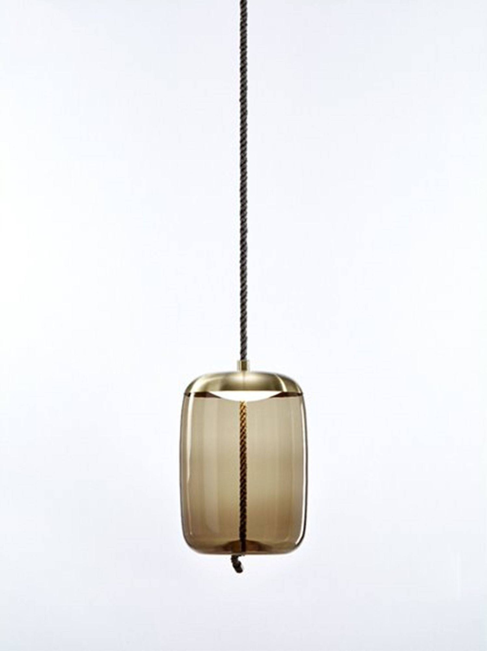 Brokis :: Pendent lamp Knot Cilindro brown H: 46 cm