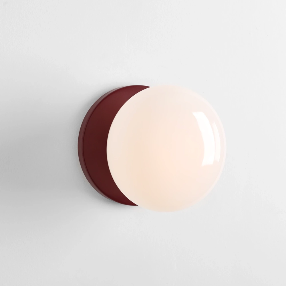 Artera :: Lampa ścienna / kinkiet Flo Sedno Studio szer. 19 cm bordowa