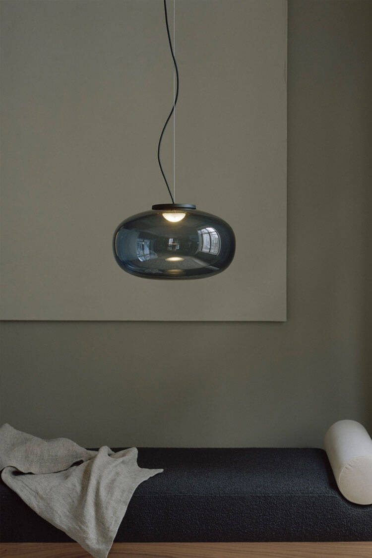 New Works :: Karl-Johan pendant lamp, diameter 23 cm, smoked