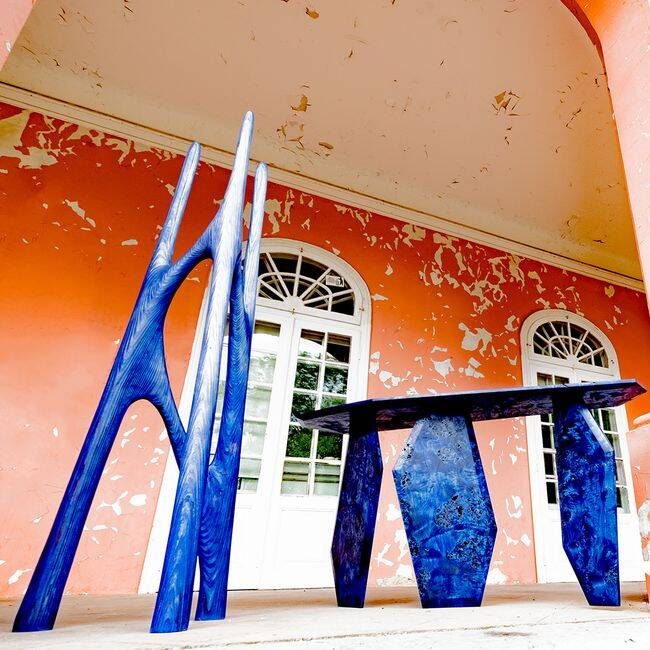 Bruni Design :: Voco sapphire blue console, width 154 cm