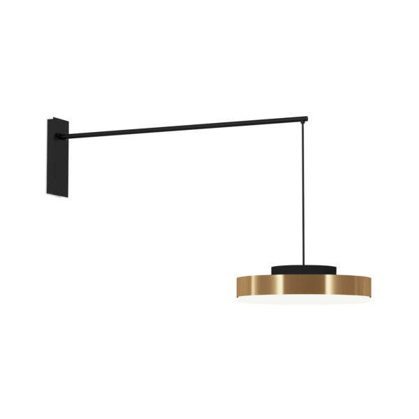 Contardi :: Discus Ap wall lamp/sconce, diameter 20.7 cm, gold and black