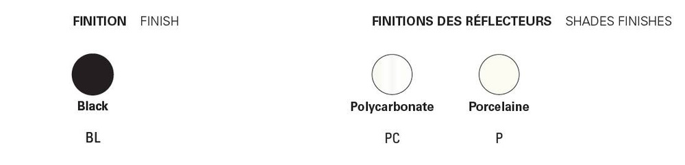 DCW:: Plume wall lamp/sconce, white porcelain shade, depth 30 cm