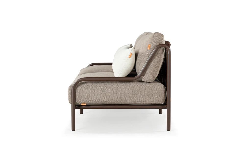 Kunesti :: Kaffee oder Tee 2-Sitzer Gartensofa, graubraun, Breite 157 cm