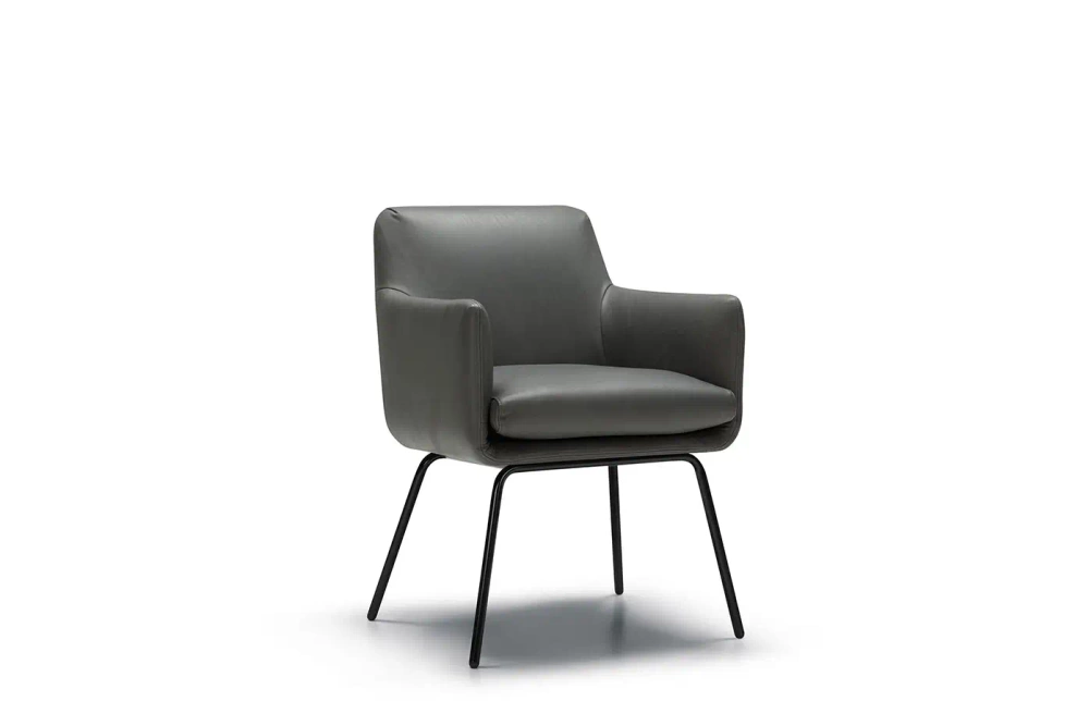 Sits :: Moa Bistro Upholstered Chair with Armrests