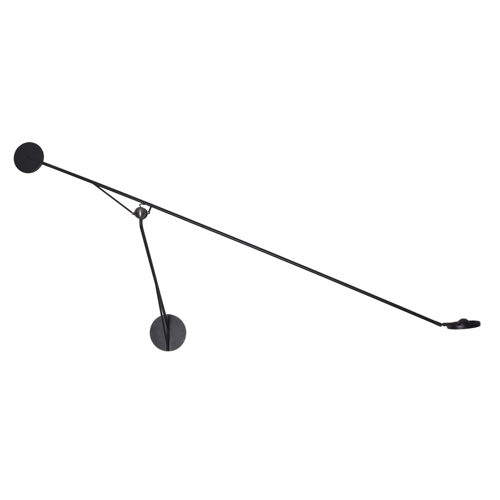 DCW:: Aaro schwarze Wandleuchte/Wandleuchte, Armlänge 155 cm