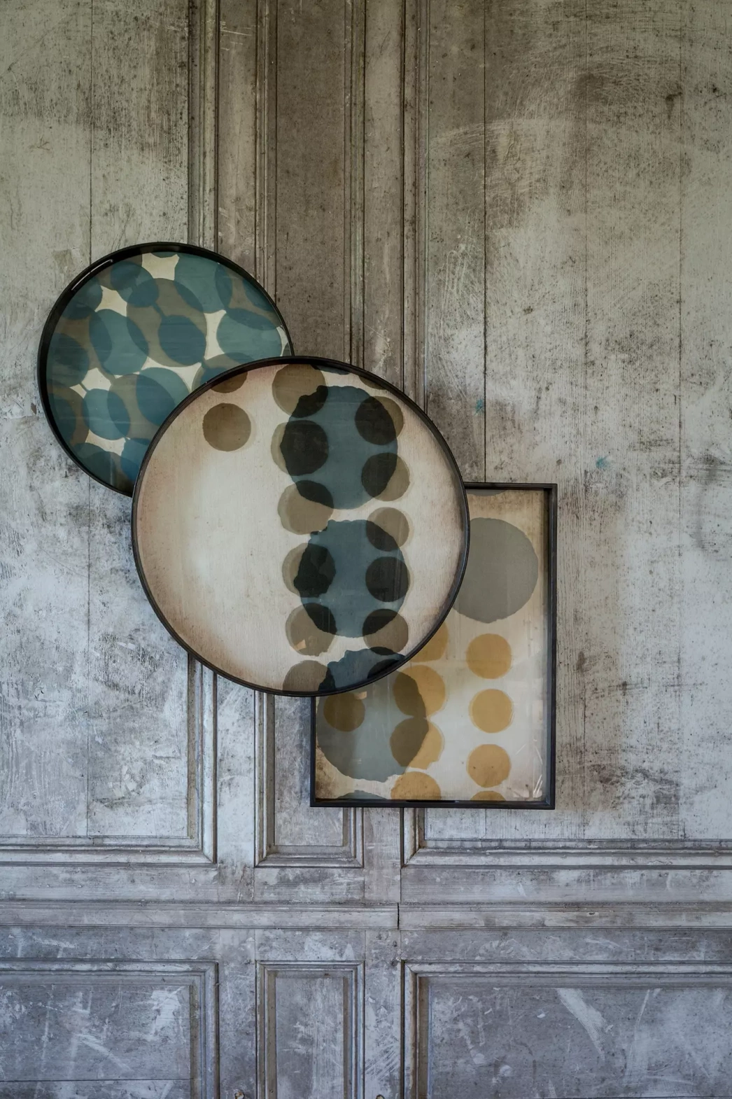 Ethnicraft :: Taca dekoracyjna Slate Layered okrągła rozm. L śr. 61 cm