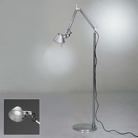 Artemide :: Stehlampe aus Aluminium Tolomeo Terra LED Höhe 162 cm silber