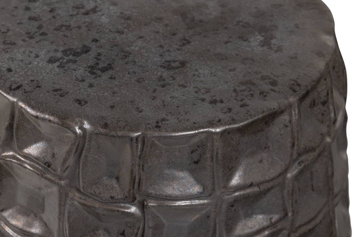 Woood :: Bombay stool/table, ceramic, brown, diameter 34 cm