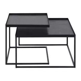 Ethnicraft :: Set of coffee tables Square tray black