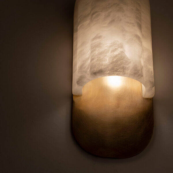 Embassy Interiors :: Urania alabaster brass wall lamp/sconce, height 23 cm