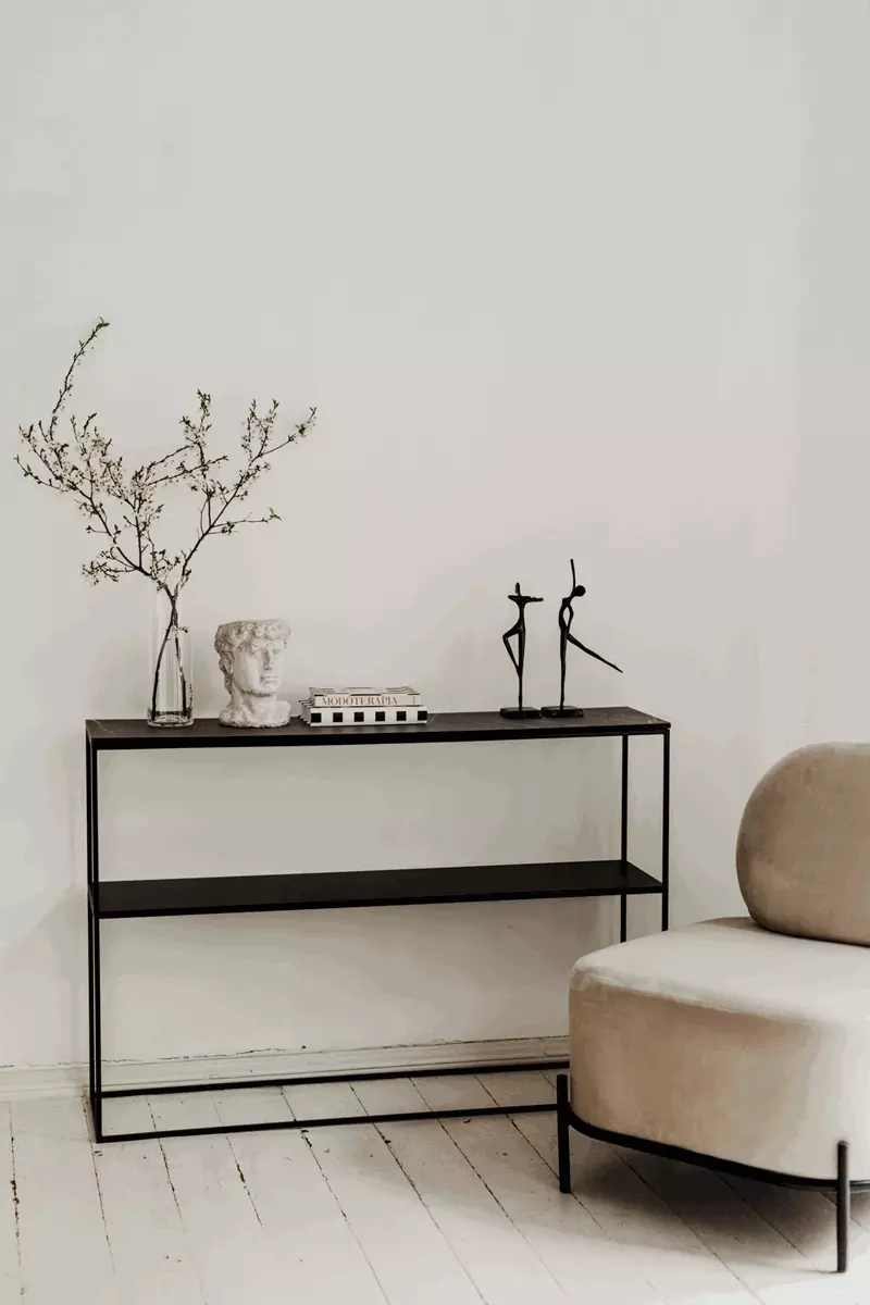 Nordifra :: Konsole Marmor Stam Breite 115 cm schwarz