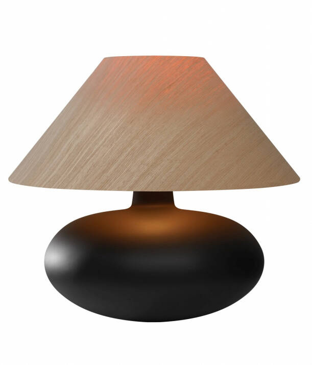 Kaspa :: Sawa Natur table lamp, graphite and oak, height 41 cm