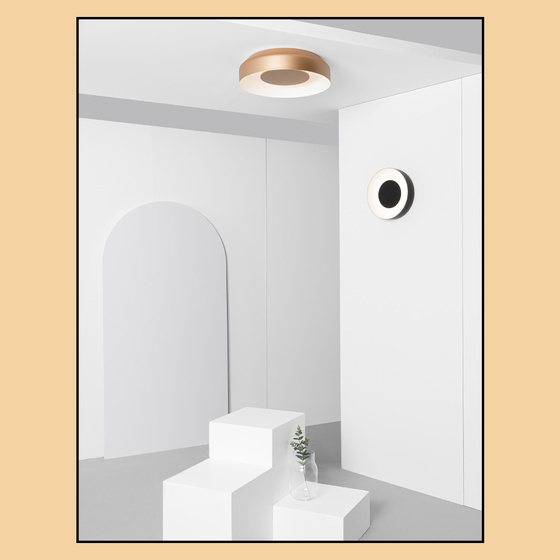 AQForm :: Aufbauleuchte MAXI RING dot LED M930 Phase-Control Aufbau schwarz+weiß