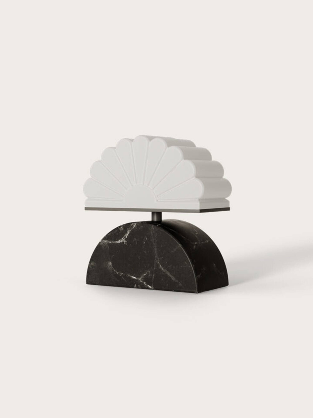 Aromas :: Gina table lamp, height 33.5 cm, black marble opal shade